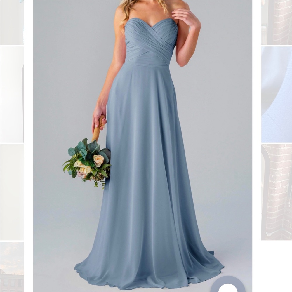 Kennedy Blue slate blue Lisa bridesmaid dress